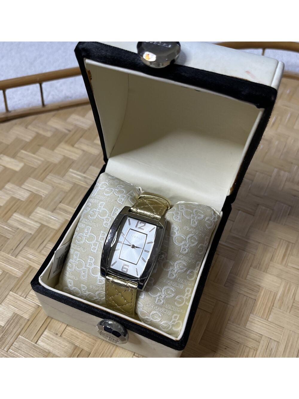 BCBGGirls Gold Silver Square Watch NOS